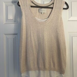 Brochu Walker Cream Layered Tank Top